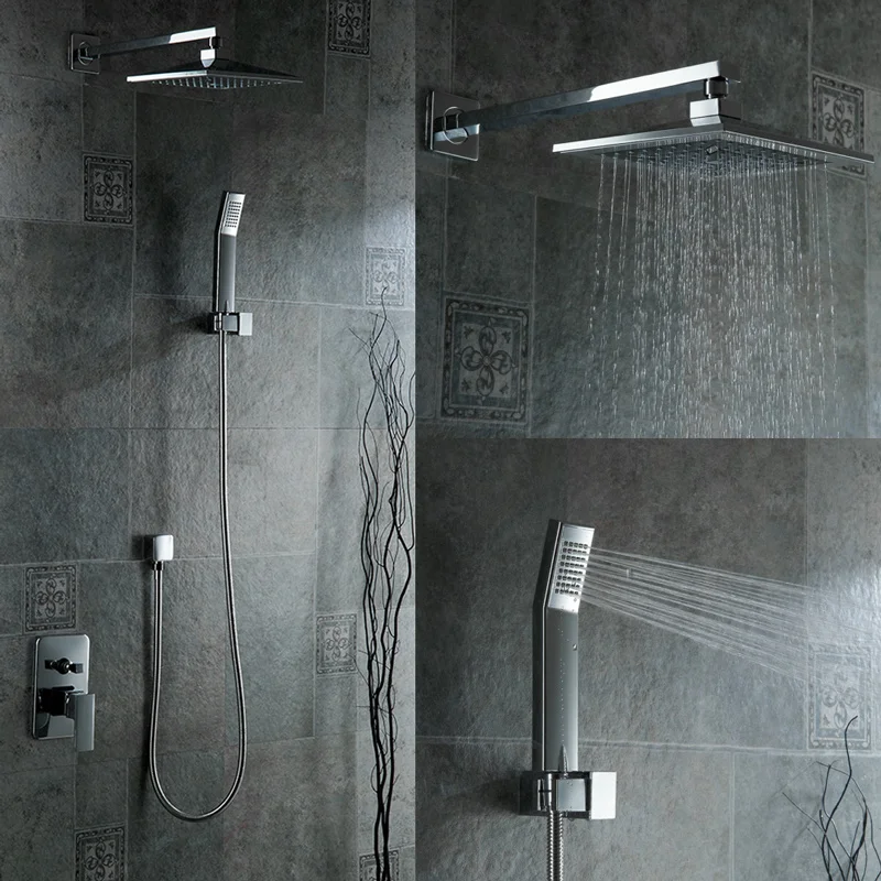 

New fashion becola Luxury Shower Set Bathroom rain shower faucet wall mounted concealed shower kit B-S0808-W
