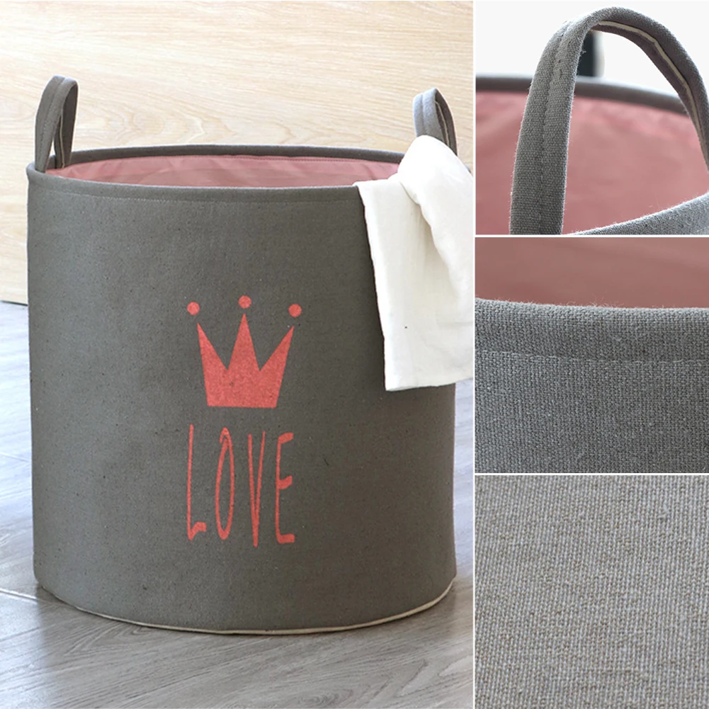 الشمال نمط سلة الغسيل المنزل سميكة كبيرة متعددة الأغراض تخزين مربع القطن الكتان المنظم متفرقات طوي تعوق