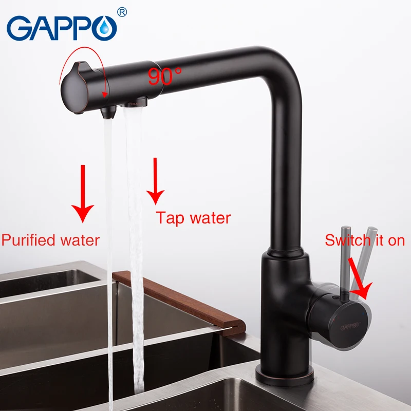 GAPPO kitchen faucet with filtered water faucet tap kitchen sink faucet filtered faucet kitchen black crane mixer taps torneira 2 GAPPO kitchen faucet with filtered water faucet tap kitchen sink faucet filtered faucet kitchen black crane mixer taps torneira 2