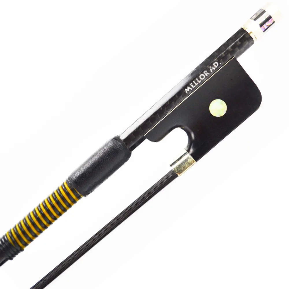 Black Horse Hair Textured Carbon Fiber Viola Bow Loud and Wild Tone