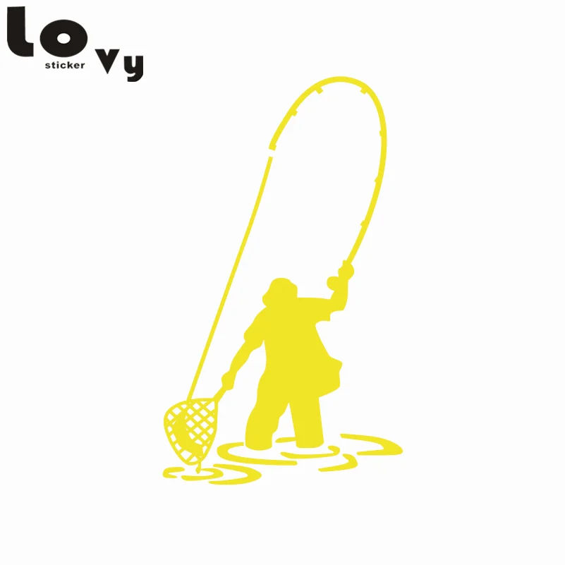 Fly Fishing Fisherman Trout Fish Funny Vinyl Wall Sticker/ Decal Home Decor Fly Fishing Fisherman Trout Fish Funny Vinyl Wall Sticker/ Decal Home Decor