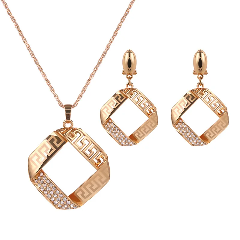 Crystals From Swarovski Necklace Set Gold Color Necklace ...