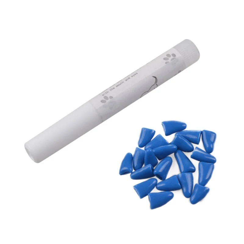 

2019 Multi Color Cat Nail Caps Soft Paw Nail Protector with free 1x Adhesive Glue + 1x Applicator 20pcs / lot