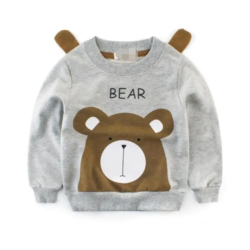 حار بيع أحدث الربيع Kids'Wholesale الأطفال الصحية خزانة 2019 القطن الخالص جولة العنق طويل الأكمام الأولاد الملابس