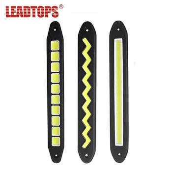 

LEADTOpS 2pcs Car Styling Car LED DRL Car Day Running Light Waterproof COB Day Time Working Lights Fexible LED DRL Lamp AA