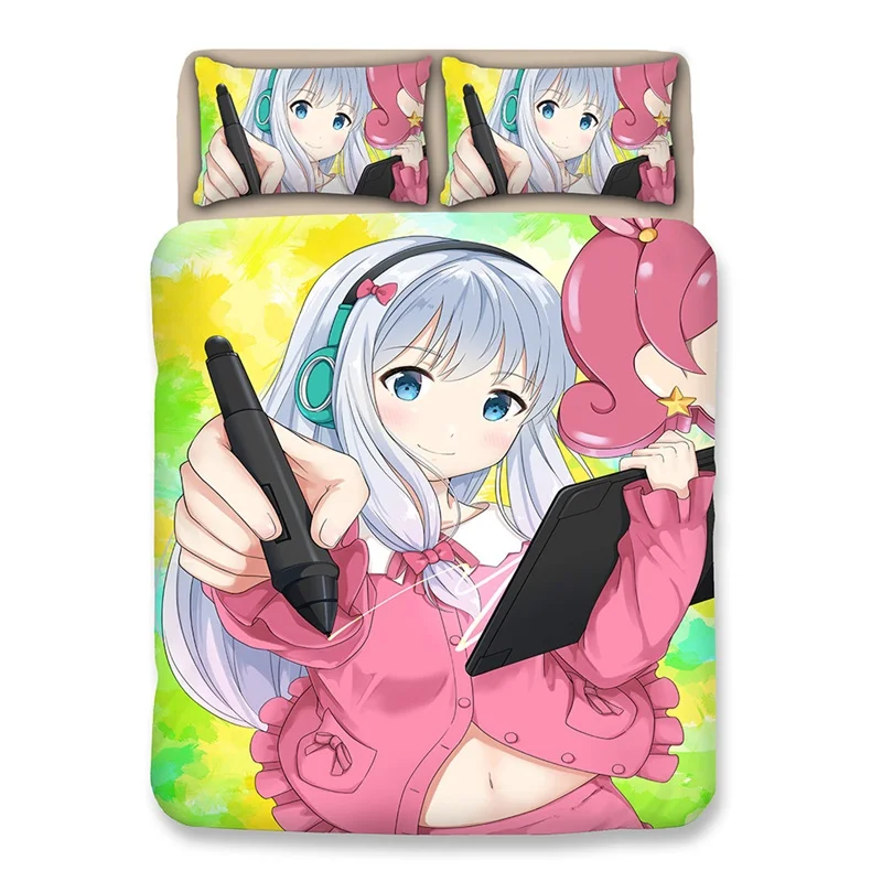 11 Японская девушка сексуальная аниме Izumi Sagiri постельные принадлежности Твин Полный queen King один двойной размер пододеяльник с наволочкой для взрослых - Цвет: 11
