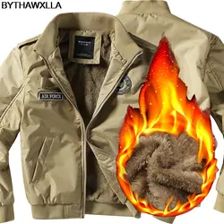 BYTHAWXLLA Лидер продаж Для мужчин Зимние флисовые куртки теплое пальто с капюшоном Термальность плотная верхняя одежда мужской пиджак Для