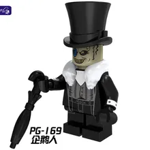 Haogaole 80 шт./лот PG169 зла Пингвин хитрый лицо плохой парень DC Super Heroes фильм Бэтмен 70909 кирпичей DIY детские игрушки PG8045