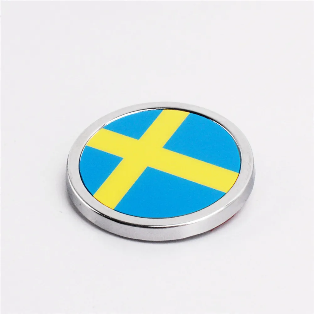 

3D Metal Car Stickers Sweden Flag Emblem Badge Decals Auto Accessories for Volvo VW Toyota Kia Mercedes BMW Skoda Audi Nissan