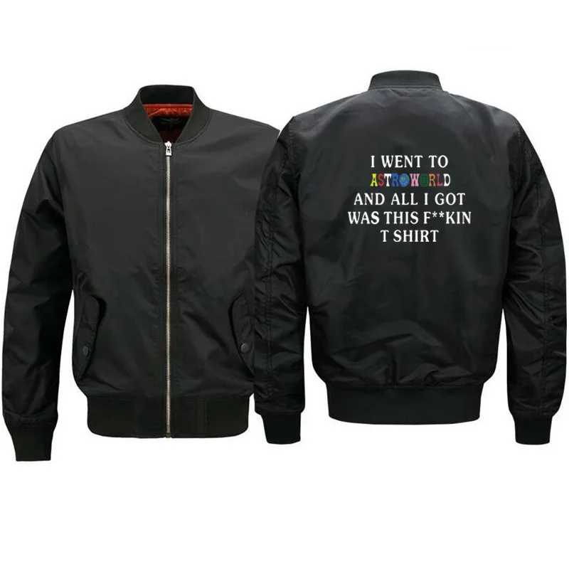 Travis Scott Astroworld GOV BALL NYC 2018 jacket Mens and Womens Hip hop mens streetwear Outerwear Ma1 Bomber Jacket Men