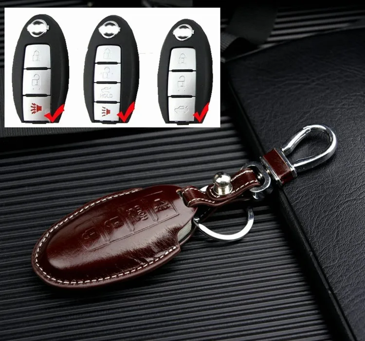 Genuine leather car key fob cover case For Infiniti JX EX ...