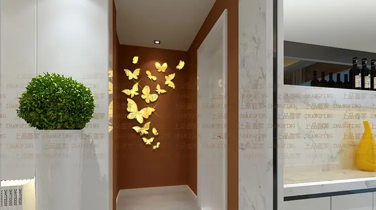 Новое поступление зеркальные Бабочки Акриловые 3d зеркальные настенные наклейки для детской комнаты гостиной DIY Художественный настенный Декор Фон Настенный декор