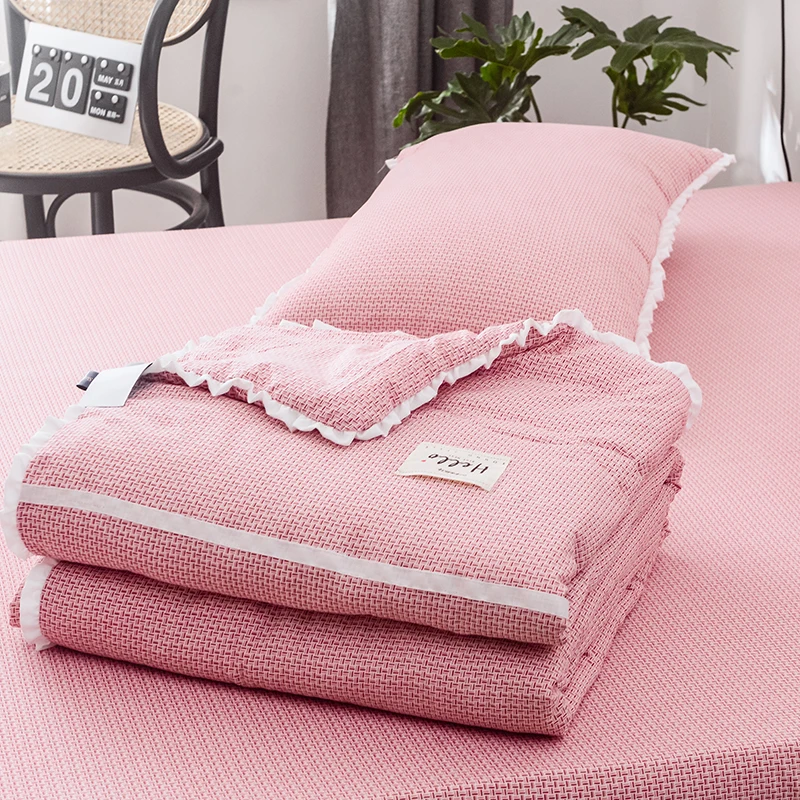 Простые роскошные летние стеганые одеяло Кондиционер Одеяла наволочка один двойной queen king Размеры кровать одеяло# s