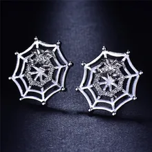 Маленькие плетеные серьги-гвоздики с пауком серьги для женщин 925 серебристый цвет ААА циркон белый кристалл геометрические серьги со стразами Свадебные украшения