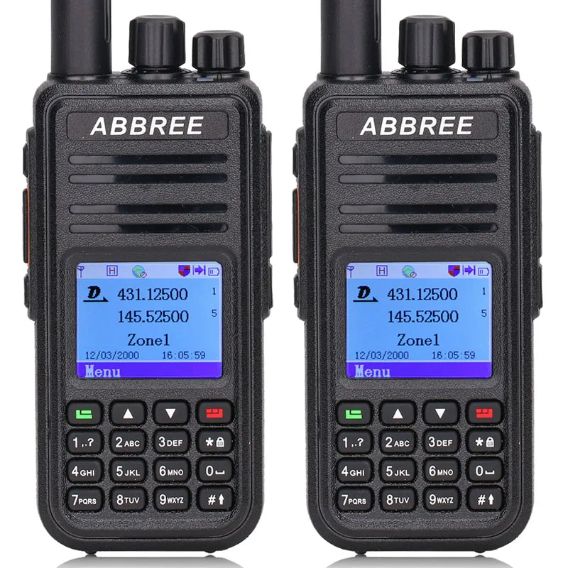 

2Pcs ABBREE AR-UV380 DMR Digital Analog Portable Walkie Talkie (GPS) Tier1&Tier2 Repeater Dual Band VHF/UHF RADIO TYT MD-UV380