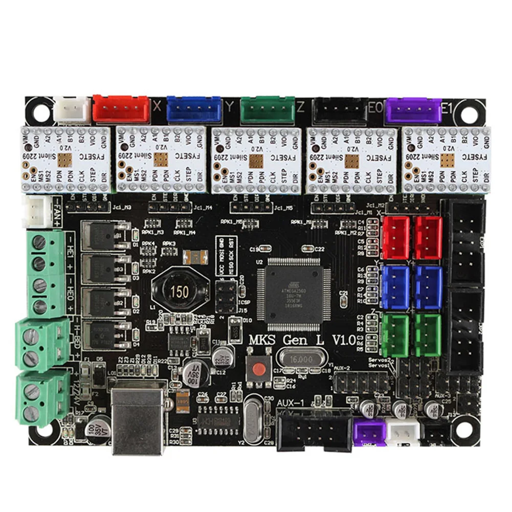 

2019 Hot 3D Printer Board MKS Gen L V1.0 Controller with 5Pcs TMC2209V2.0 for Ramps1.4/Mega2560 R3 For DOY