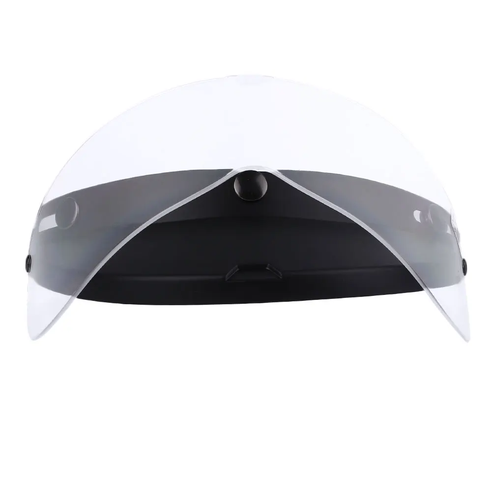 

Vehemo Clear Flip Up Drop Down Sun Visor Shields Lens For Retro Open Motorcycle Helmet