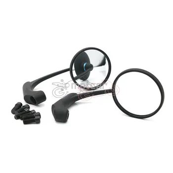 

Universal For Honda Suzuki Yamaha Kawasaki All 10mm/8mm Motorcycle Mirror Bolt Black Metal Rear-View Clear Lens Side Mirror