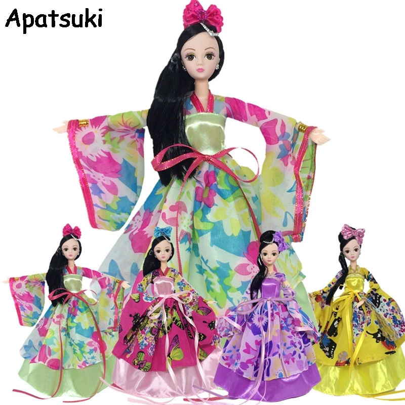 

Kids Toy 1/6 Doll Party Dress For Barbie Doll Cosplay Traditional Chinese Ancient Beauty Costume Clothes For Barbie Doll