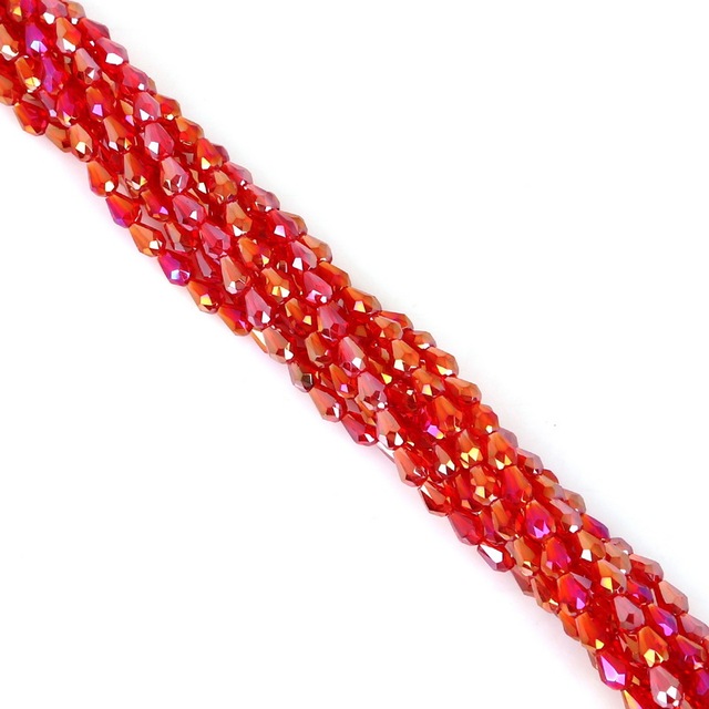 3mm Teardrop Austria Crystal Beads Water Drop Faceted Glass Beads Loose Spacer Beads For Jewelry Making DIY