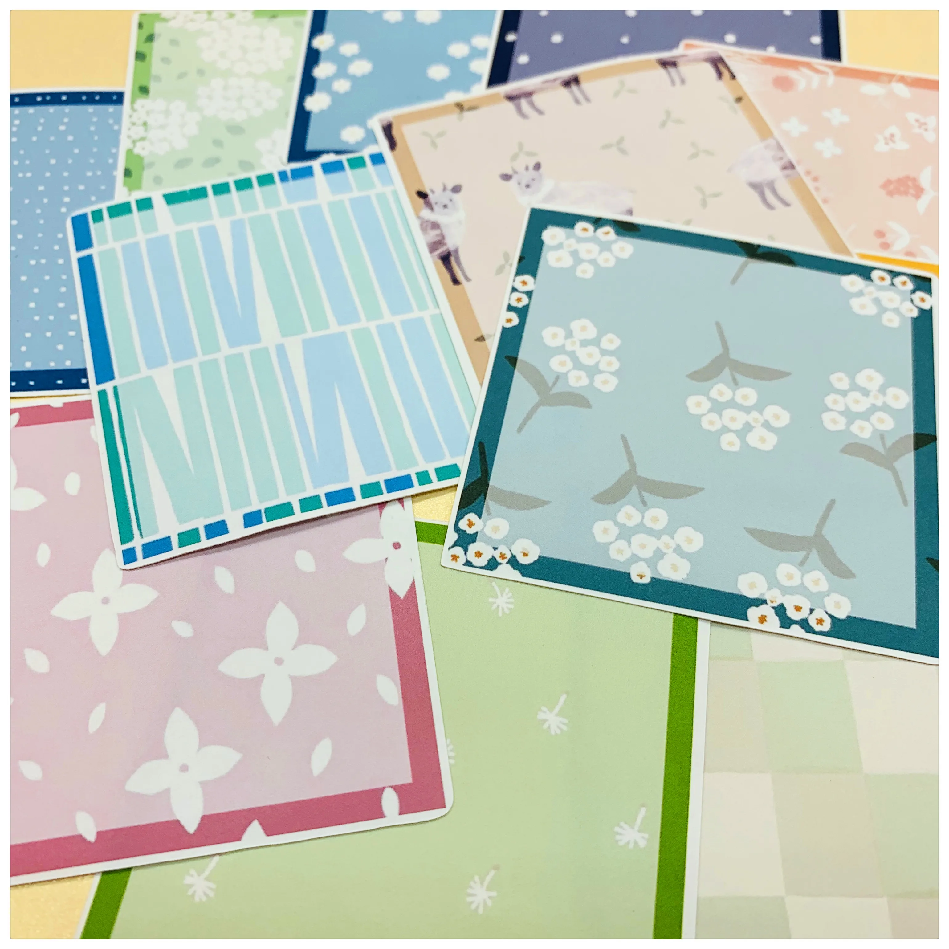 

12pcs Simple style Cute pattern decoration stationery sticker diy diary scrapbooking label sticker stationery