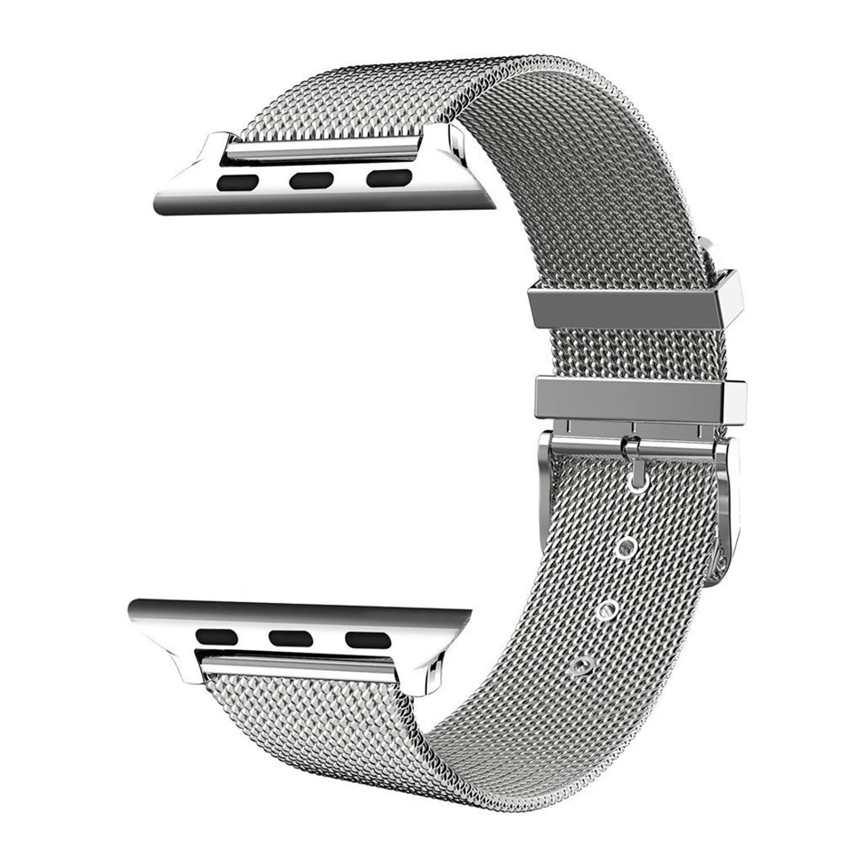 Milanese Loop Нержавеющая сталь ремешок для iWatch ремешок для Apple Watch Series 4/3/2/1 с классической пряжкой группа 42 мм 38 мм