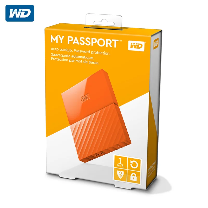 WD My Passport внешний жесткий диск USB 3,0 1 ТБ 1 T 2 T Портативный шифрование жесткого диска устройства для хранения SATA 3 для Windows Mac