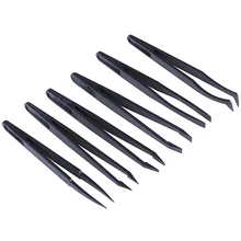 6 шт. Антистатические ОУР щипцы для технического обслуживания инструменты промышленные прецизионные изогнутые прямые пинцеты Инструменты для ремонта