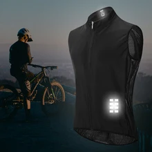 Светоотражающий Жилет для езды на велосипеде, ветрозащитная куртка без рукавов, одежда для езды на мотоцикле для мужчин и женщин