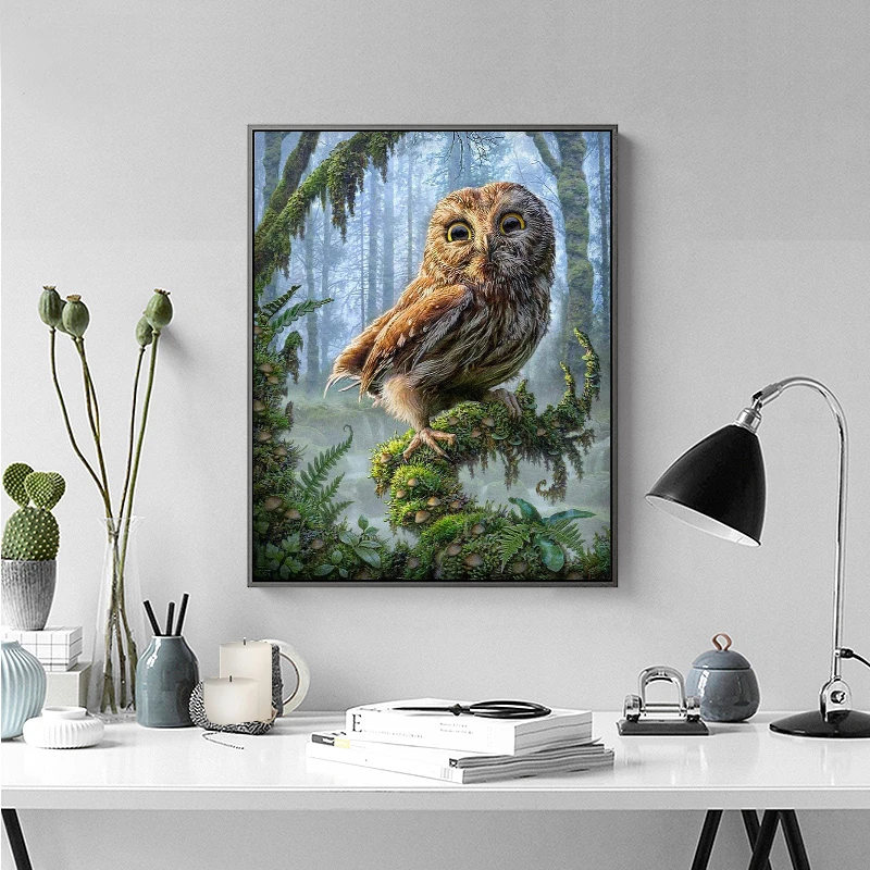 Meian-Cross-Stitch-Embroidery-Kits-14CT-Owl-Animal-Tree-Cotton-Thread-Painting-DIY-Needlework-DMC-New (1)