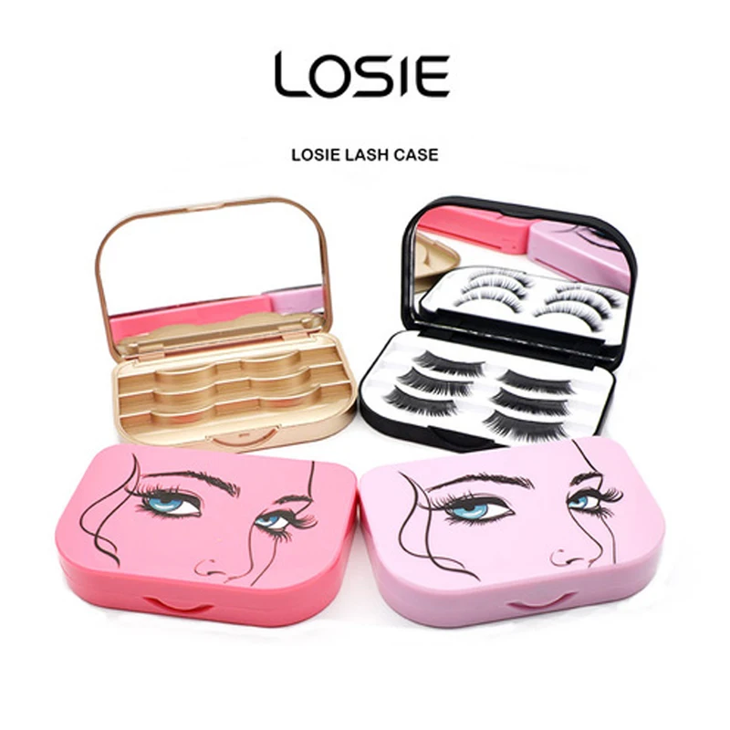 Eyelash Box Storage Shape False Eyelash Three Pairs Sample Container