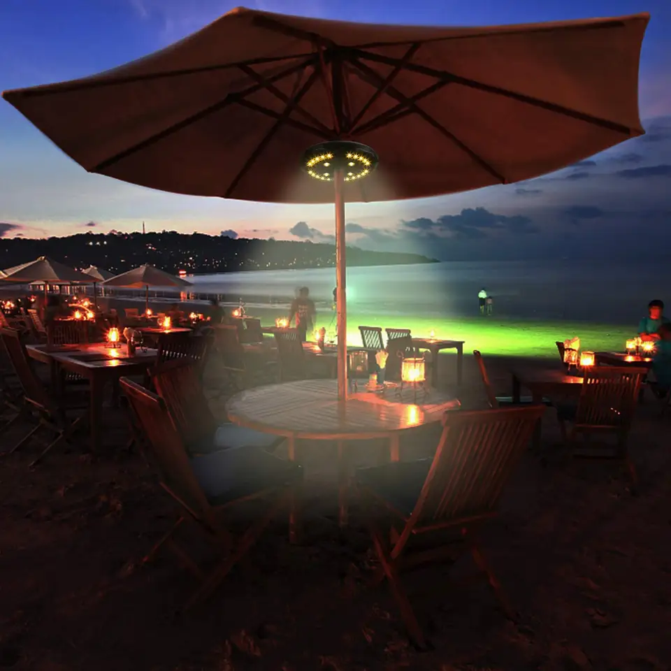 12w Patio Umbrella Light Usb Rechargeable Parasol Garden Lamp Cordless For Beach Camping Tents Ogrodowy Battery Poles Tent Lamps Aliexpress