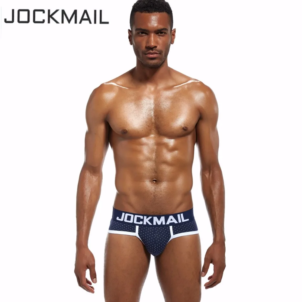 Трусы брифы JOCKMAIL мужские в горошек Брендовое нижнее белье пикантные игривые