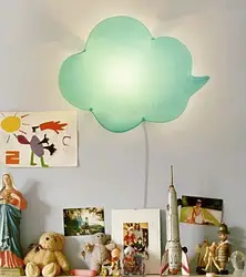 Светло-зеленый облако прекрасный творческий акриловые стены LED лампа для детей спальня детская комната ночь лампы, ночники, e14 * 1 лампочками