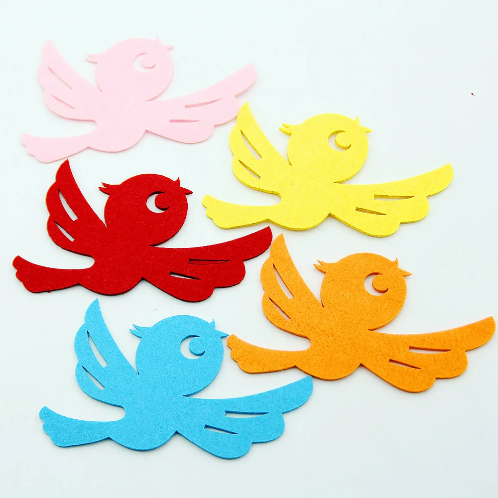 

DIY Cartoon Animals Colorful Bird Cutting Felt Handmade Fabric Material For Decor Kindergarten Child Parents Cooperation Crafts