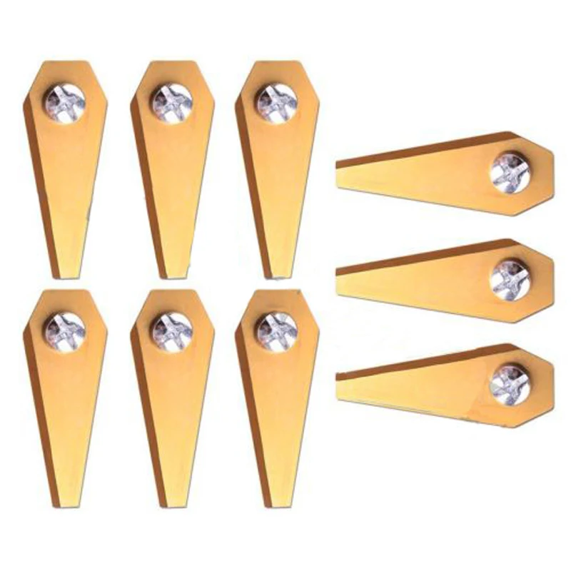 9Pcs Titanium Golden Replacement Robotic Mower Blade For Bosch Indego Lawnmower