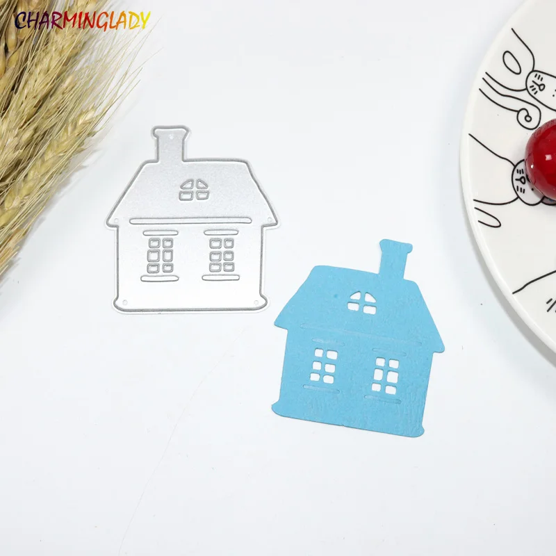 

lovely house snow house metal cutting dies stencil for Scrapbook invitation Card frame decorative steel templete