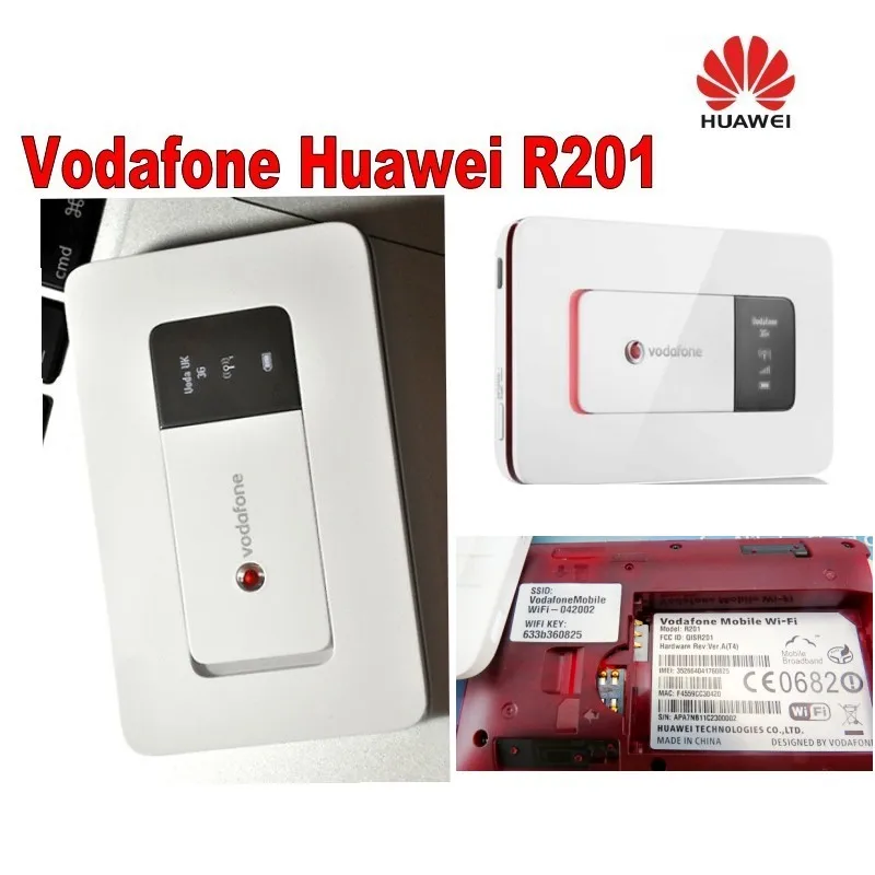 Лот из 4 шт. Vodafone HUAWEI R201 HSUPA, 3g, с функцией WI-FI маршрутизатор, Tri-band(900/1900/2100) 7,2 Мбит/с 3g мобильный роутер Wi-Fi PK E585 E586