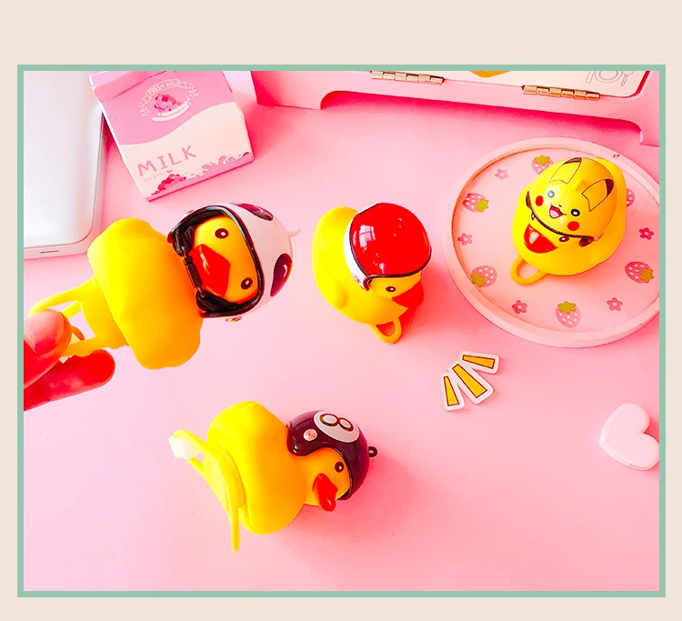 Lovely Duck  Helmet Ring Bell Toy For Motorcycle Cycling Bicycle Bike Ride Horn Alarm 13