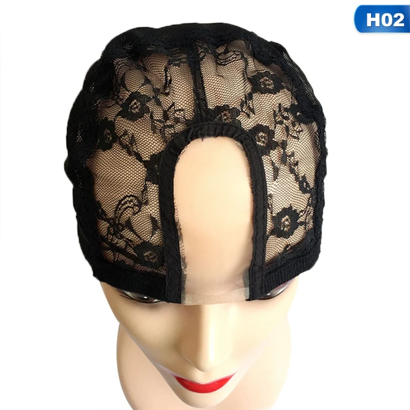 Кружевная черная шапочка для парика для изготовления париков регулируемые ремешки капот купольная плетеная сетка женские эластичные сетки для волос