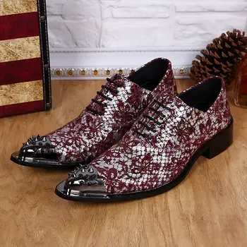 

Plus Size Luxury Pointed Toe Man Designer Banquet Modern Oxfords Genuine Leather Men's Formal Dress Wedding Party Shoes SL332