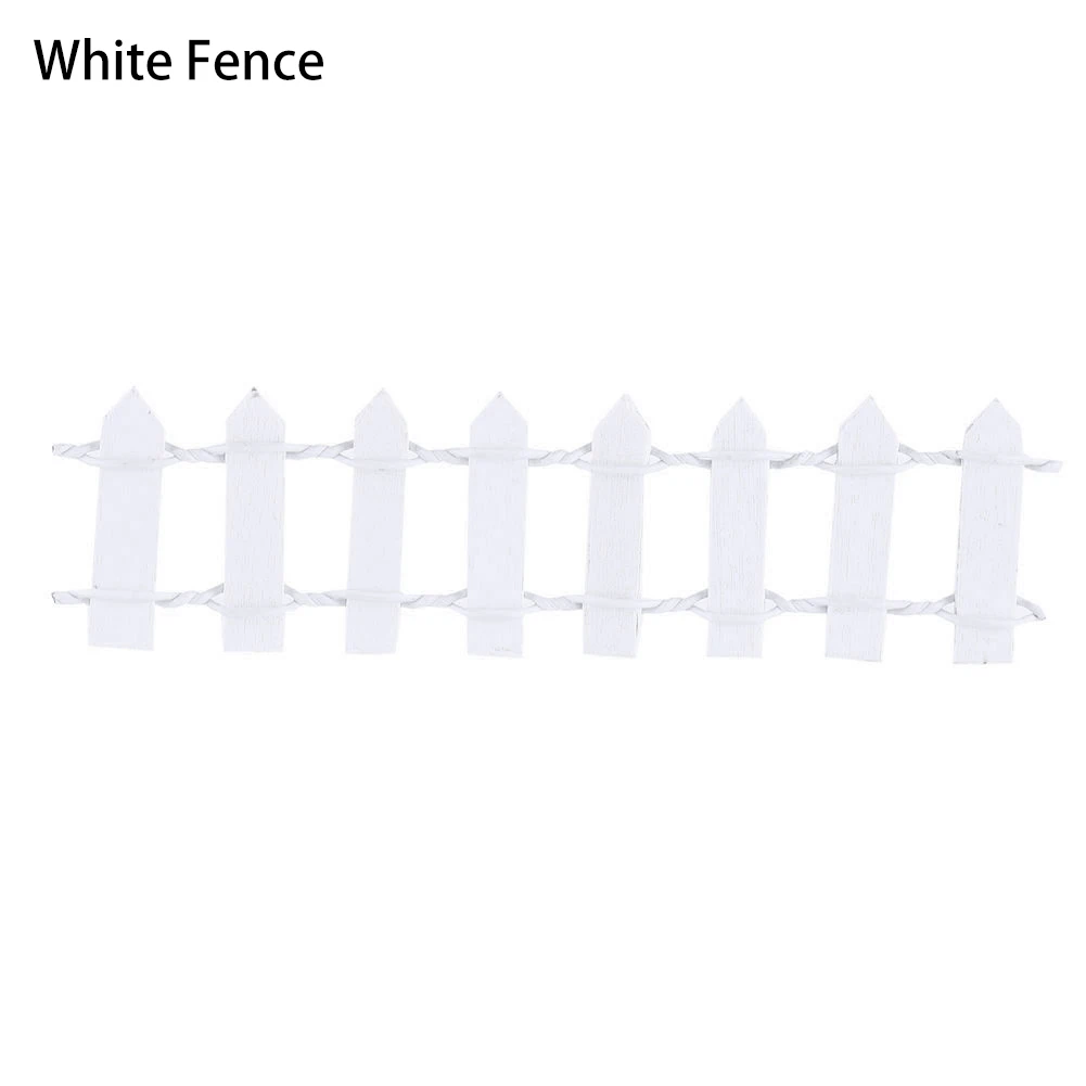 Мини Сказочный Сад, миниатюра, домик, забор, ремесло, сделай сам, микро Ландшафтный декор, подарок - Цвет: White Fence