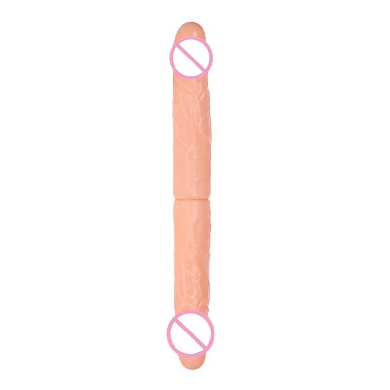 Double Head Realistic font b Dildo b font Penis Masturbation Stimulate Vaginal Ass Sex Toys for