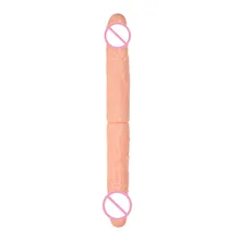Double Head Realistic font b Dildo b font Penis Masturbation Stimulate Vaginal Ass Sex Toys for