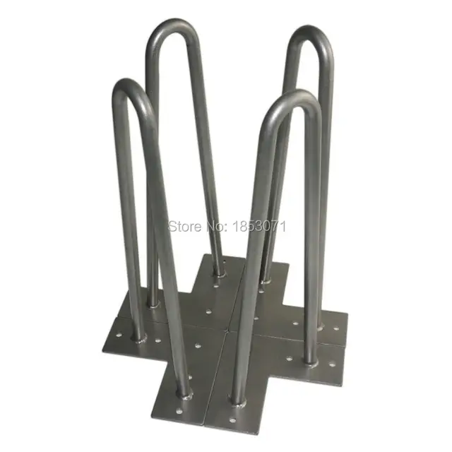 304mm Heavy Duty Hairpin Legs Bare Clear Mid Century Modern Style 304mm Heavy Duty Hairpin Legs Bare Clear Mid Century Modern Style Set