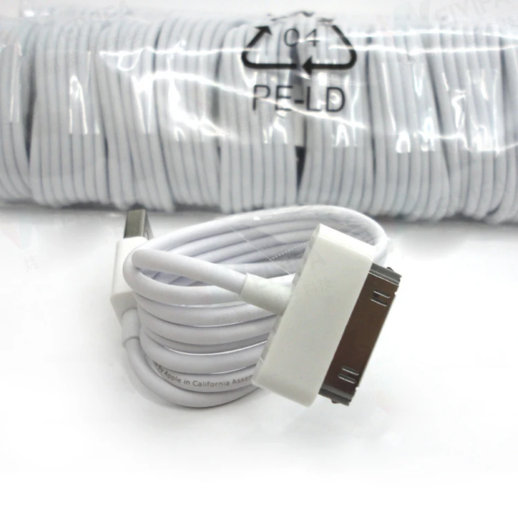 

10PCS 30Pin USB Cable For iPhone 4s Quality 1m Data Sync Fast Charger For iPhone 4 iphone4 3G 3GS iPad 3 2 Data Sync Cable