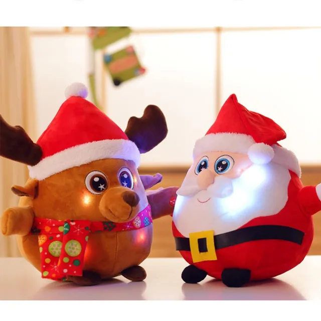 led glowing santa claus snow manelk doll plush toys merry christmas plush toys kids - Christmas Plush Toys led glowing santa claus snow manelk doll plush toys merry christmas plush toys kids - Christmas Plush Toys