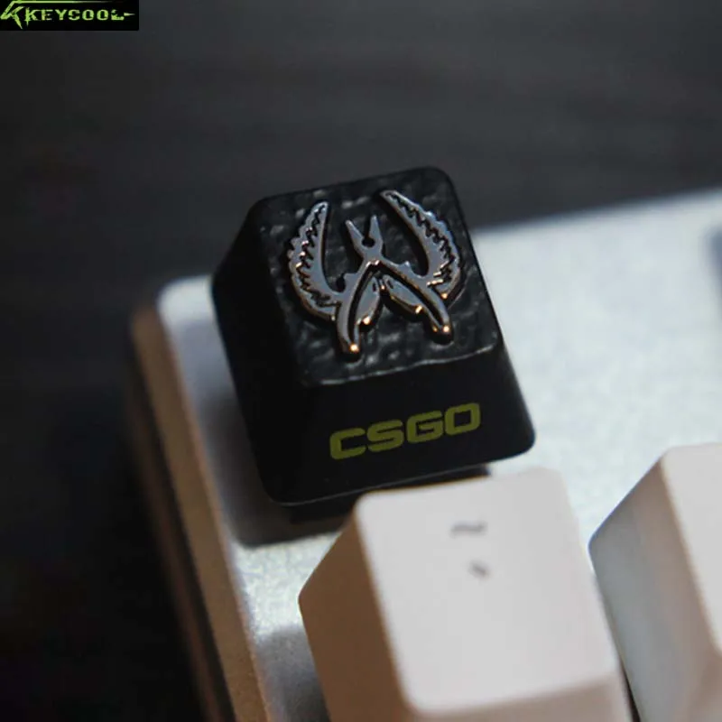

Black Melon Aluminum Alloy Zinc Metal Keycaps Mechanical Keyboard Key Cap CSGO Counter Game Metal Keycap For Mechanical Keyboard