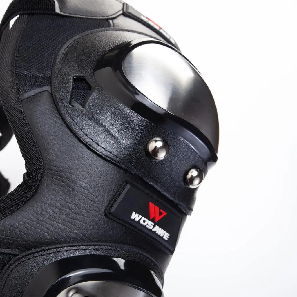 WOSAWE Stainless Steel Knee Pads Protector Set Support Sports Arthritis Guard Kit Snowboard Kneepad Hockey Motorcycle Protection