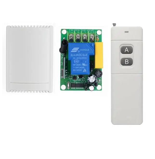 

3000m Long Distance AC 220V 1 CH 1CH Wireless RF Remote Control Switch Transmitter Receiver 433MHZ Garage door lamp